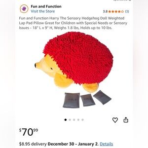 Harry The Sensory Hedgehog - NWOT